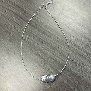 Sterling silver necklace with stone